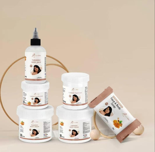 byenblan turmeric cream-Brightening skincare set with 6 products for skin tone,Dark,spoots,and aging reduction moisturizing properties