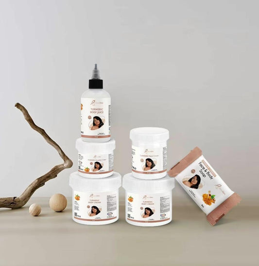 byenblan turmeric cream-Brightening skincare set with 6 products for skin tone,Dark,spoots,and aging reduction moisturizing properties