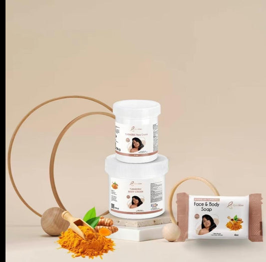 turmeric set skin repair body care_20xskin care productes in resealable containers for comfort and cosmetics